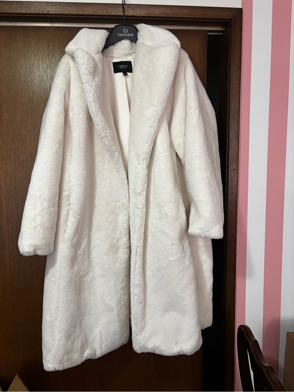 torrid Cream Plush Teddy Coat